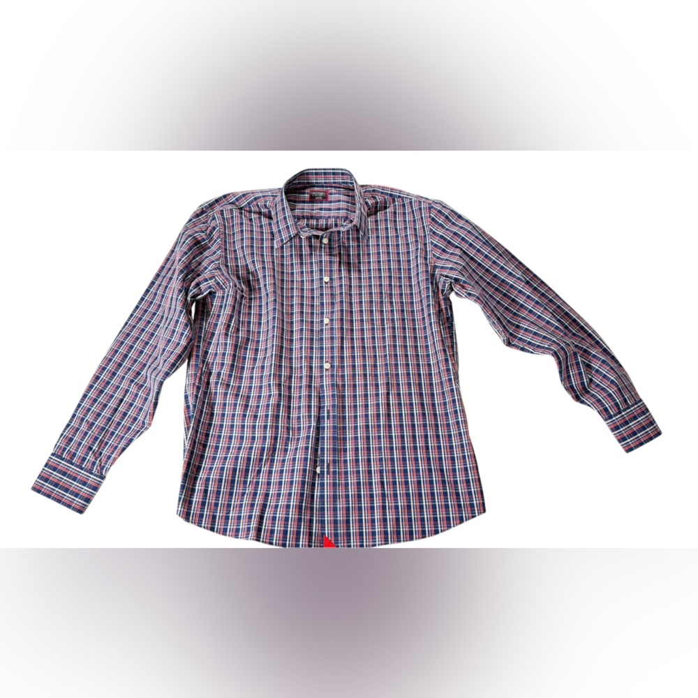 UNTUCKit Men’s Blue White and Red Plaid Dress Shirt size XXL